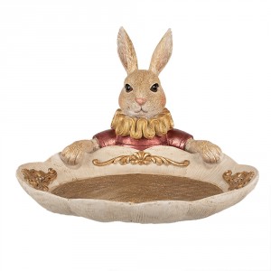 Velikonoční dekorace králík s podnosem - 22*21*15 cm