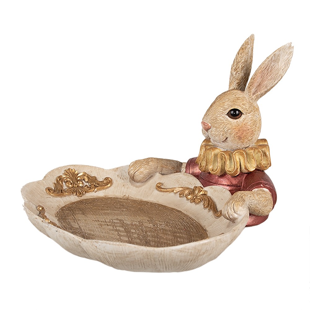 Velikonoční dekorace králík s podnosem - 22*21*15 cm