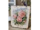 Béžová nástěnná kovová cedule s růžemi Scotts Roses - 20*25 cm