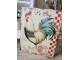 Béžová antik nástěnná kovová cedule s kohoutem Le Coq- 20*25cm