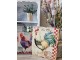 Béžová antik nástěnná kovová cedule s kohoutem Le Coq- 20*25cm