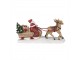 Vánoční dekorace Socha Santa se sáněmi - 41*11*19 cm