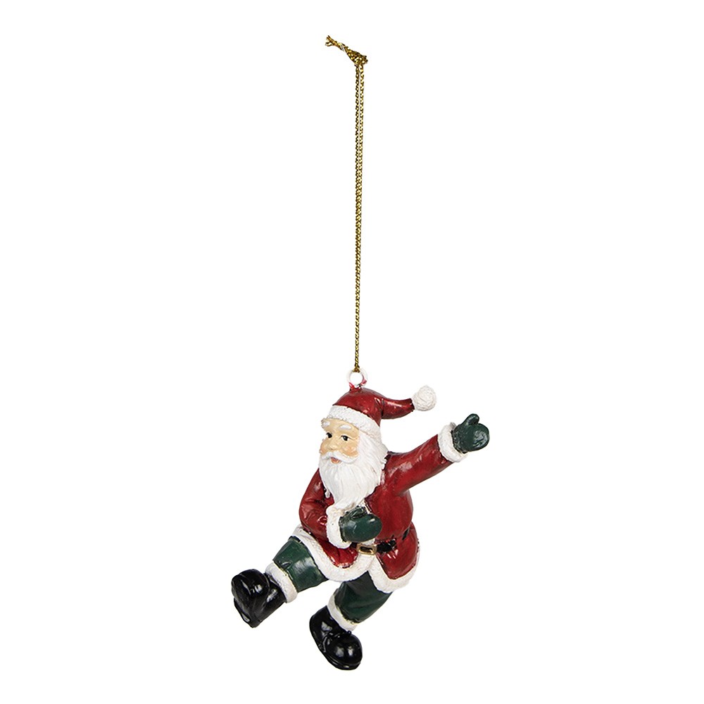 Vánoční závěsná dekorace Santa - 5*5*8 cm Clayre & Eef