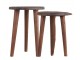 2ks retro dřěvěná stolička Grimaud Unique - Ø26*34/ Ø22*30cm