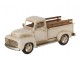 Šedý antik kovový retro model auta Pickup - 35*14*16 cm