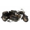 Černý antik kovový retro model motorka se sajdkárou Retro Moto Sidecar - 33*24*18 cm
Materiál: kov, plastBarva :  černá antik
