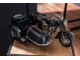 Černý antik kovový retro model motorka se sajdkárou Retro Moto Sidecar - 33*24*18 cm