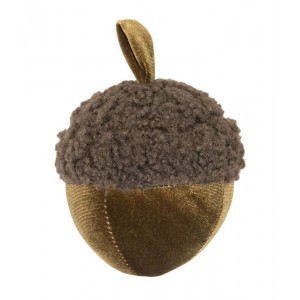 Měděný plyšový dekorační žalud Acorn copper - Ø 11*15cm