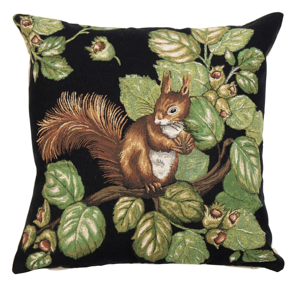 Gobelínový polštář s veverkou a žaludy Gobelin Squirrel Acorn - 45*45*16cm