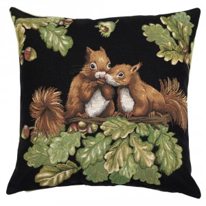 Gobelínový polštář s veverkami a žaludy Gobelin Squirrel Acorn - 45*45*16cm