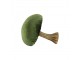 Sametová dekorace zelená houba Mushroom - 10*10*10cm