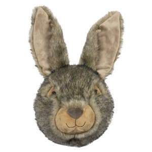 Nástěnná plyšová dekorace hlava králík Cuddly Rabbit - 39*20*47cm