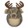 Nástěnná plyšová dekorace hlava jelen Cuddly Deer - 44*30*34cm Barva: hnědáMateriál: polyester