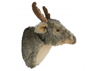 Nástěnná plyšová dekorace hlava jelen Cuddly Deer - 44*30*34cm