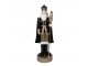 Černá vánoční dekorace socha Louskáček v životní velikosti - 63*50*178 cm