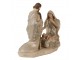 Béžová vánoční dekorace socha vánoční betlém Svatá rodina - 27*13*23 cm