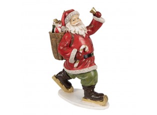 Vánoční dekorace socha Santa s košem dárků - 14*11*20 cm