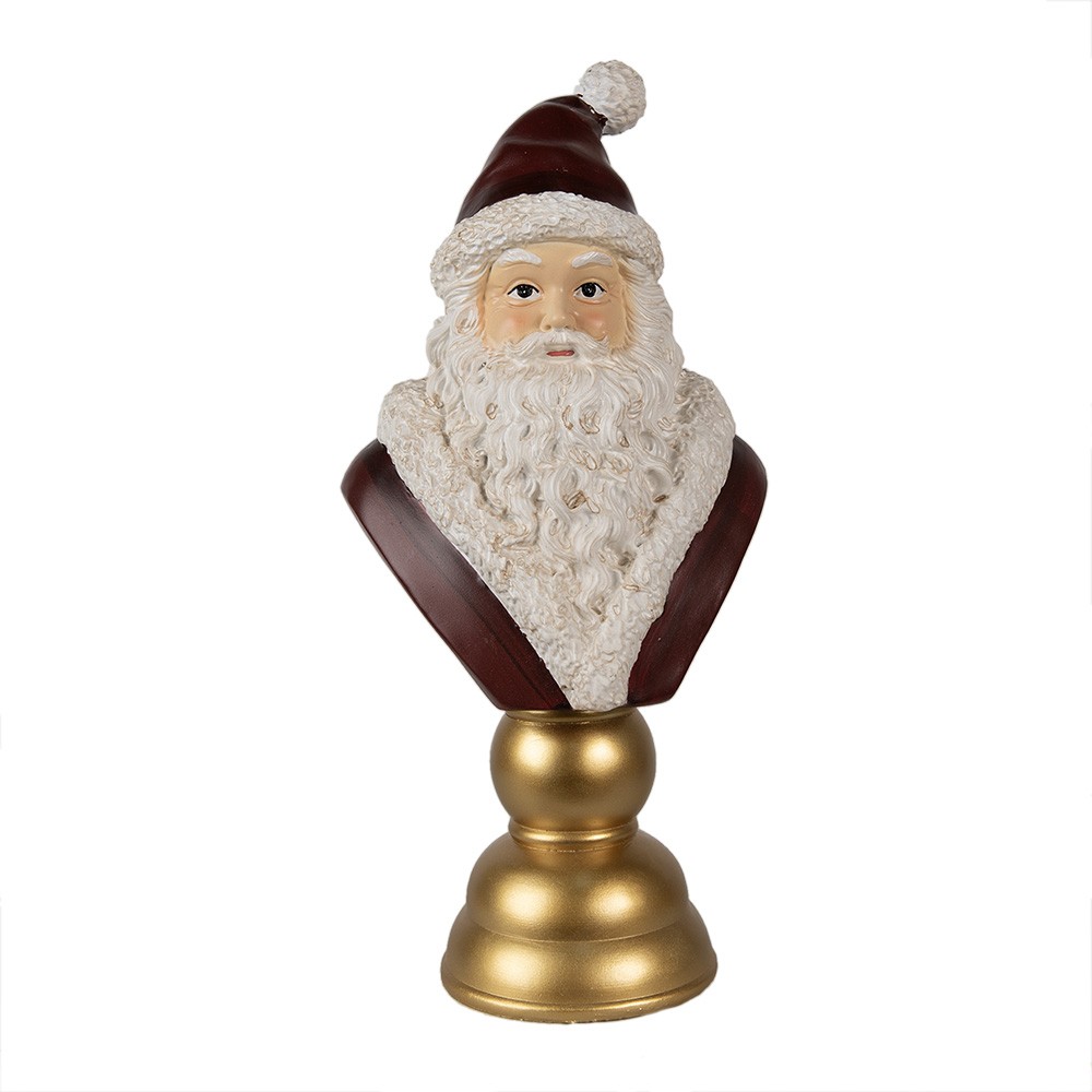 Vánoční dekorace busta Santa - 19*15*40 cm 6PR3949