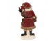 Červená vánoční dekorace socha Santa s dárky - 12*4*24 cm