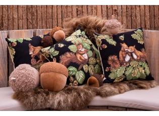 Hnědý plyšový dekorační žalud Acorn brown - Ø 20*24cm