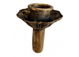 Měděný antik kovový dekorační svícen Tilli - Ø 5*Ø 2*7cm