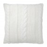 Bílý pletený polštář s výplní Twist - 45*10*45cm Materiál : 100% polyesterBarva: bílá off