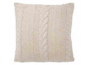 Béžový pletený polštář s výplní Twist - 45*10*45cm