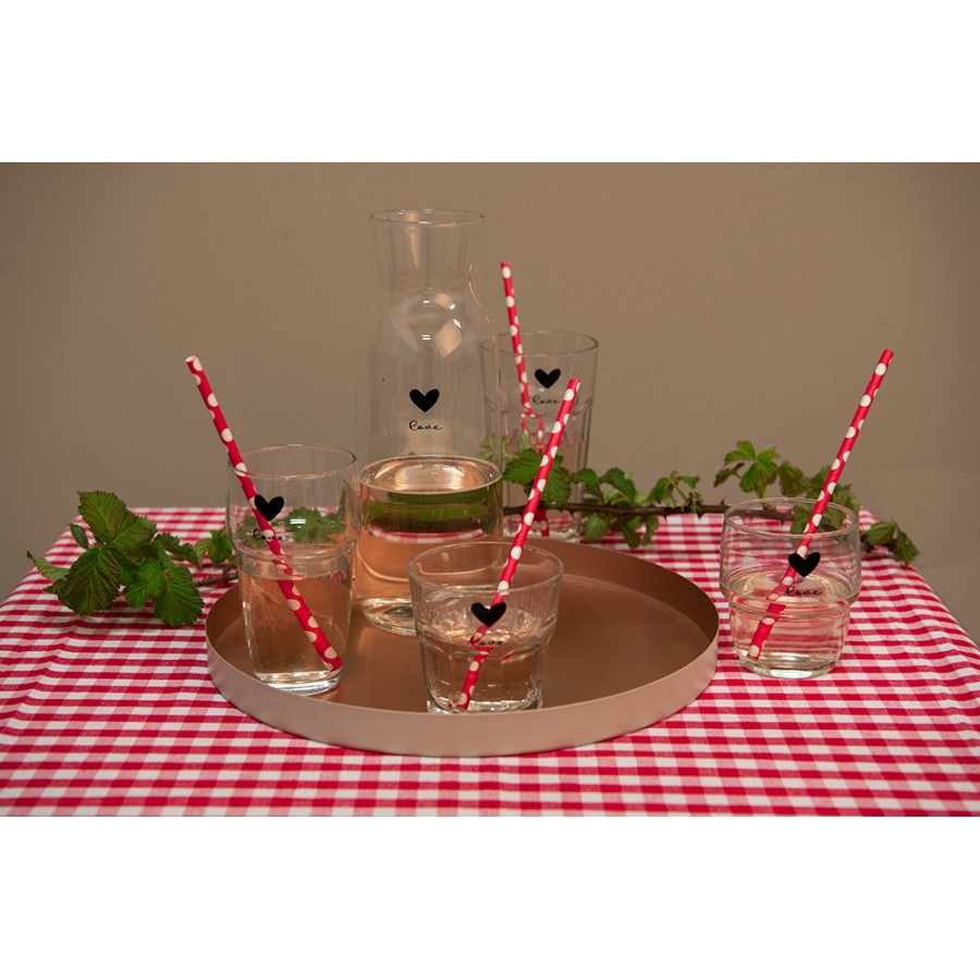 Vysoká sklenička Love - Ø 8*15 cm / 320 ml