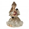 Béžová vánoční dekorace socha Balerína s Louskáčkem - 10*10*13 cm Barva: béžová antikMateriál: PolyresinHmotnost: 0,15 kg