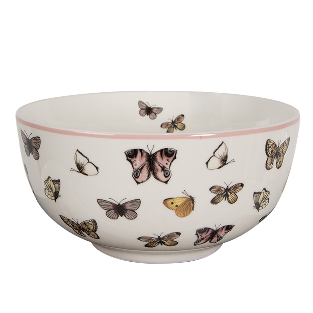 Porcelánová miska s motýlky Butterfly Paradise - Ø 14*7 cm / 500 ml