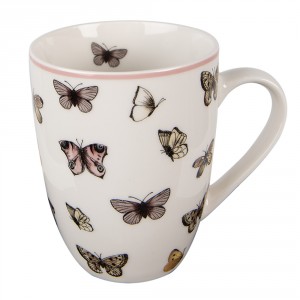 Porcelánový hrnek s motýlky Butterfly Paradise - 12*8*10cm / 350 ml