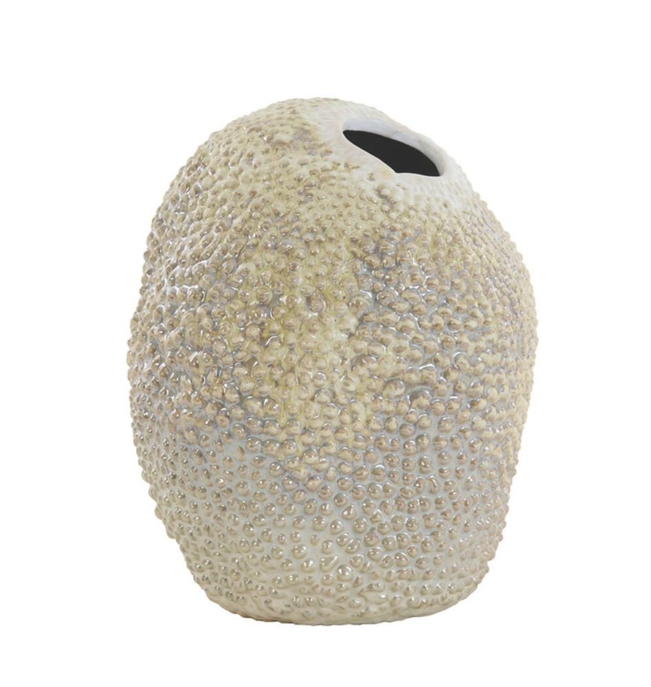 Béžovo-hnědá keramická váza Kyana M - Ø 17*20,5 cm Light & Living