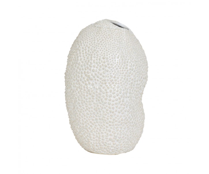 Béžovo-bílá keramická váza Kyana L - Ø 18*28 cm
