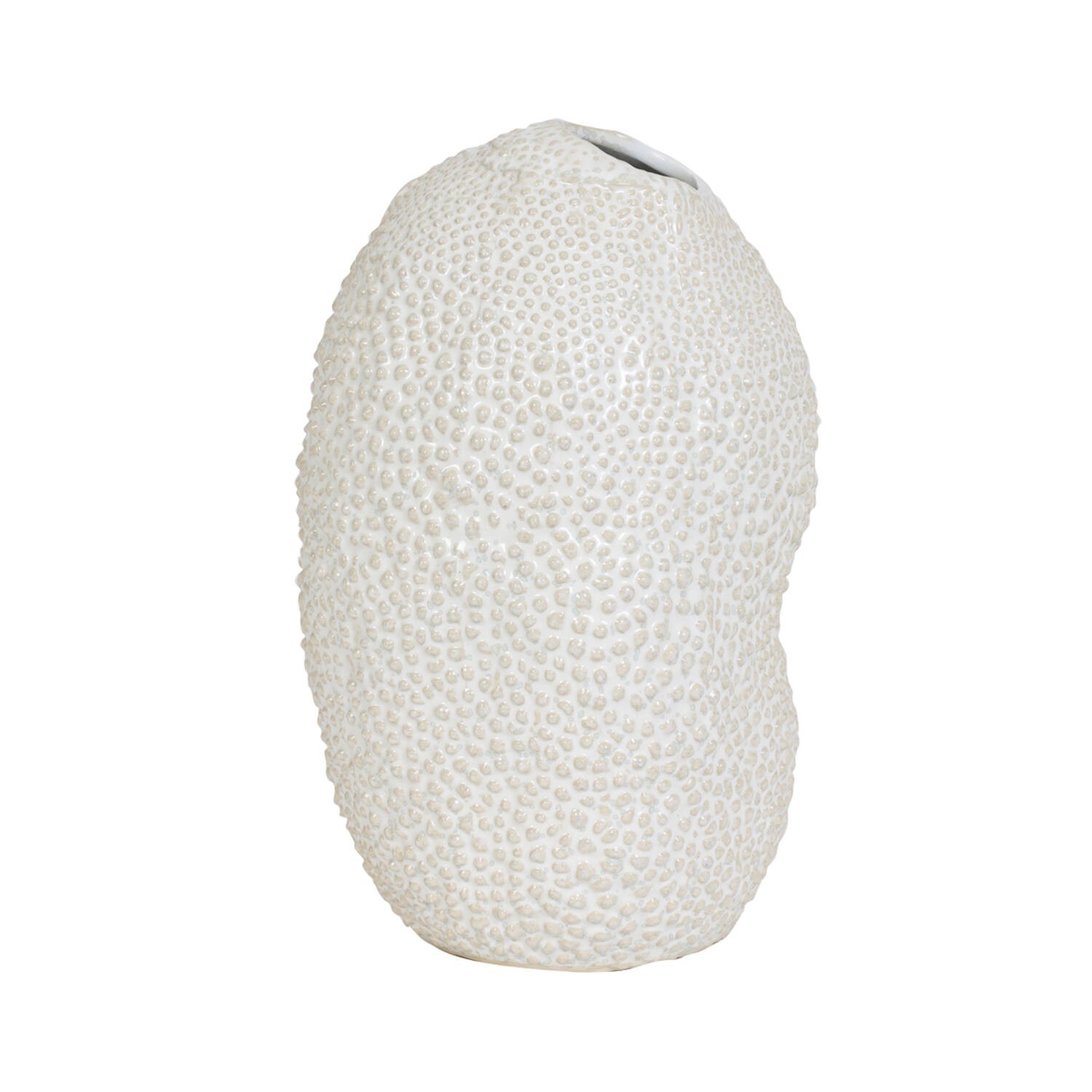 Levně Béžovo-bílá keramická váza Kyana L - Ø 18*28 cm 5982026