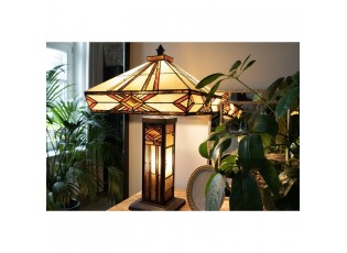 Stolní lampa Tiffany Therese - 42*71 cm 2x E27 / Max 60W & 1x E14 / Max 40W