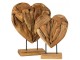 Dekorace srdce z teakového dřeva na podstavci Heart on foot - 40*12*49cm