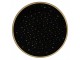 Černo-zlatý servírovací talíř s hvězdičkami - Ø 33*1 cm
