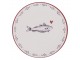 Bílo-modrý servírovací talíř s rybkou Sun Sea And Fish - Ø 33*1 cm