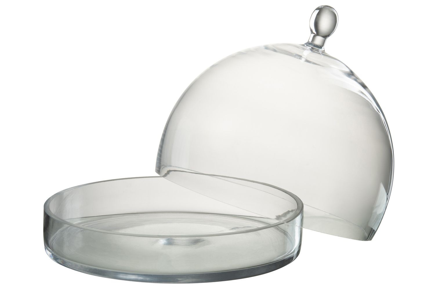 Transparentní skleněný podnos s poklopem Bell Jar L - Ø 22*25 cm