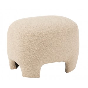 Přírodně krémový puf Ally Knitted - 55*41*37cm
