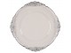 Transparentní servírovací talíř se stříbrným okrajem a zdobením - Ø 33*2 cm
