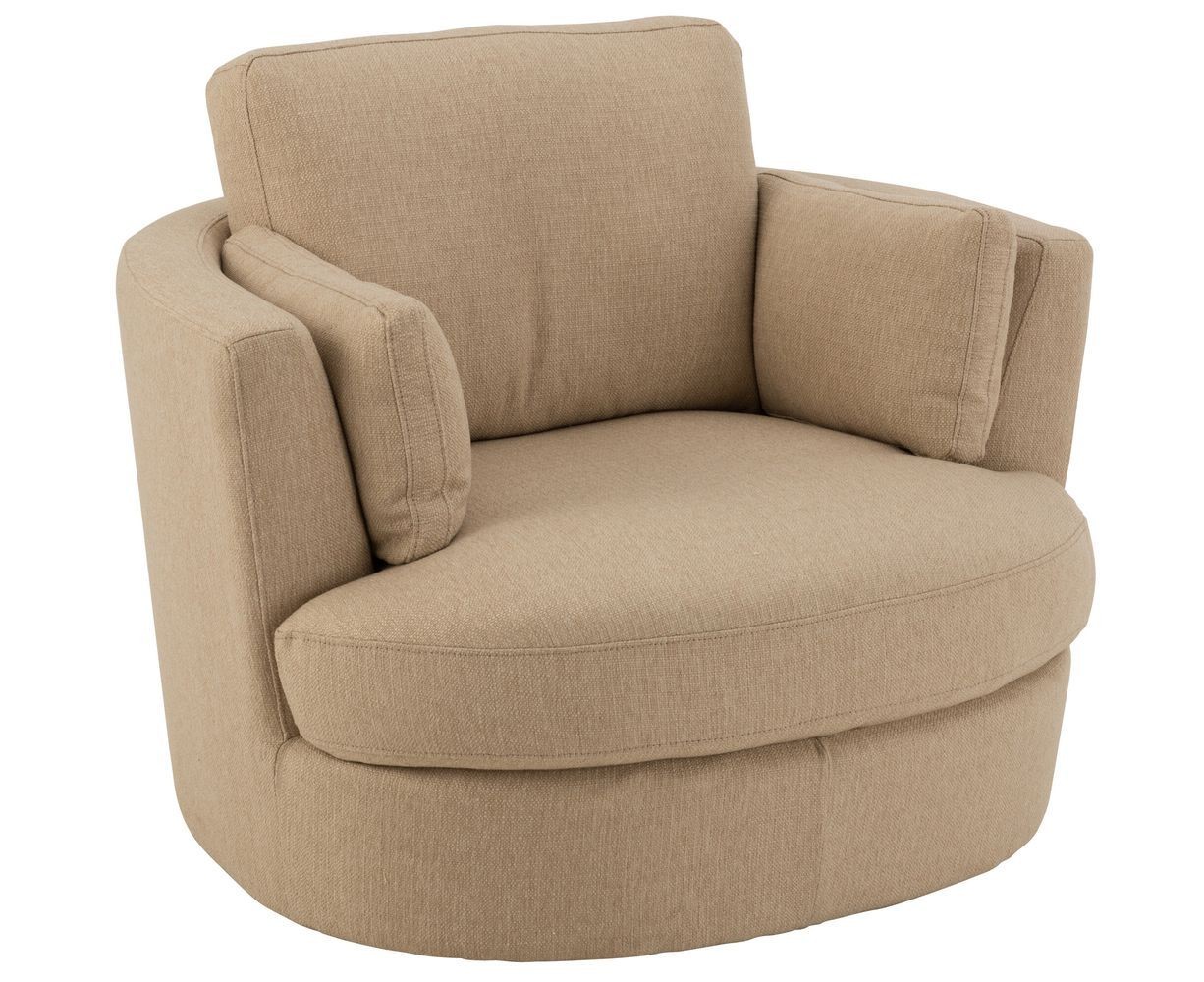 Béžové kulaté křeslo Swivel Beige - 98*107*88cm