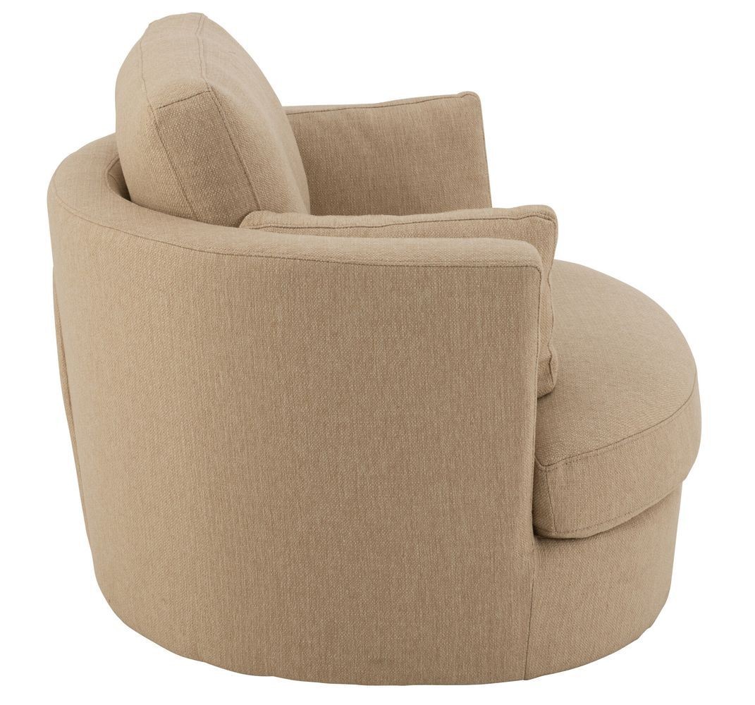 Béžové kulaté křeslo Swivel Beige - 98*107*88cm