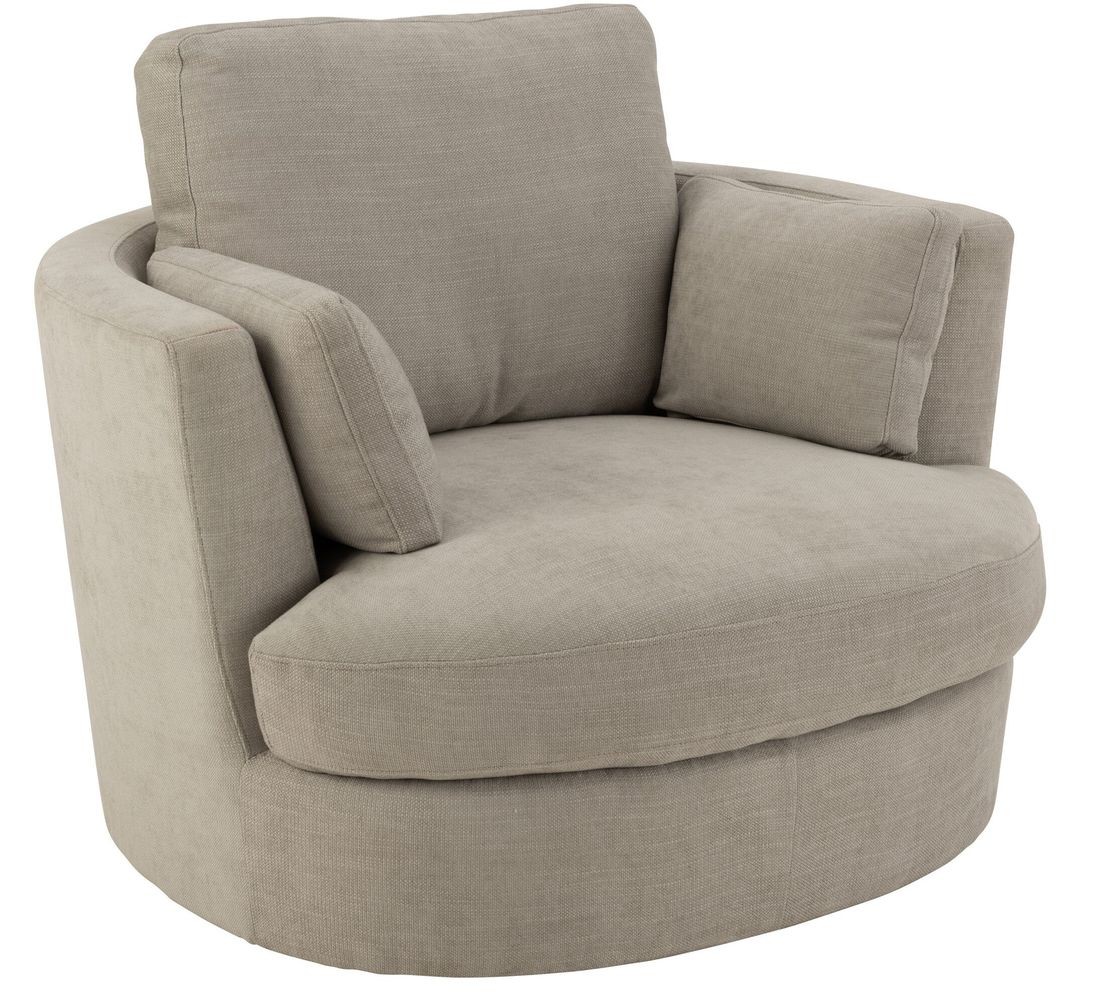 Šedé kulaté křeslo Swivel Grey - 98*107*88cm