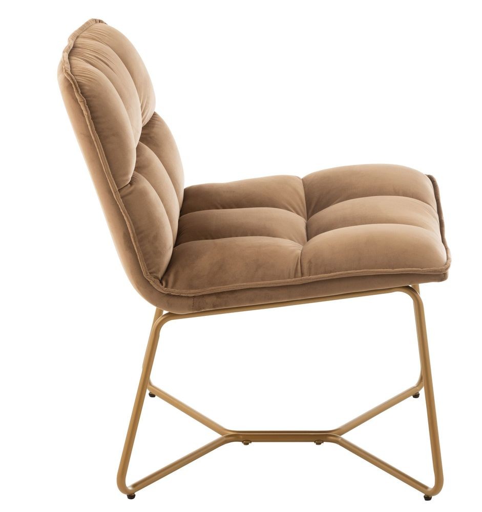 Hnědé sametové křeslo Lounge Lisa Brown - 65*58*85cm