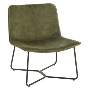 Zelené sametové křeslo Lounge Isabel Green - 71*68*78cm