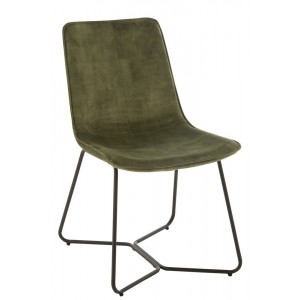 Zelená sametová jídelní židle Chair Isabel Green - 64*47*89cm