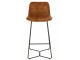 Okrová sametová barová stolička Barchair Isabel Ochre - 57*48*103cm