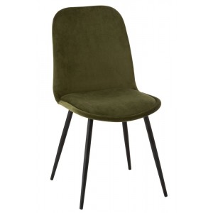 Zelená sametová jídelní židle Chair Claire Green - 46*44*86cm