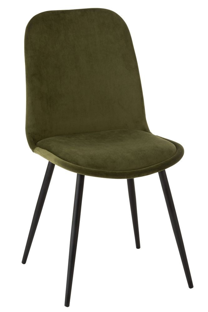 Zelená sametová jídelní židle Chair Claire Green - 46*44*86cm 96149